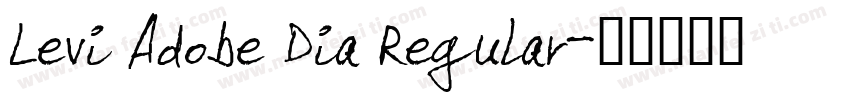 Levi Adobe Dia Regular字体转换